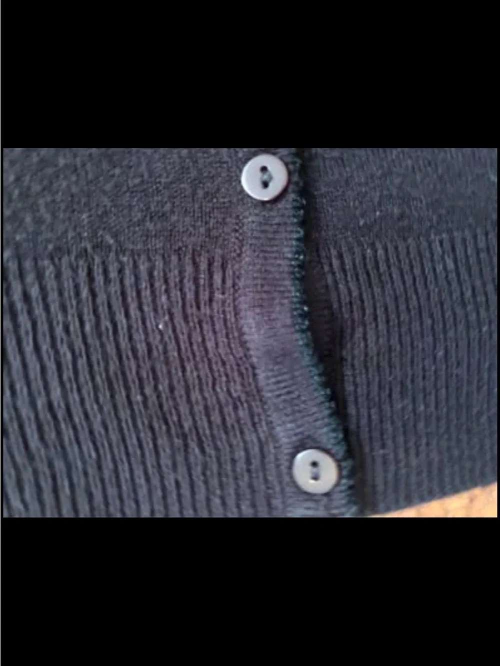 Carolyn Taylor Classic Black Crewneck Button-Front Sweater Cardigan